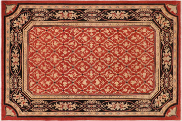 handmade Transitional Kafkaz Chobi Ziegler Red Black Hand Knotted RECTANGLE 100% WOOL area rug 10 x 14